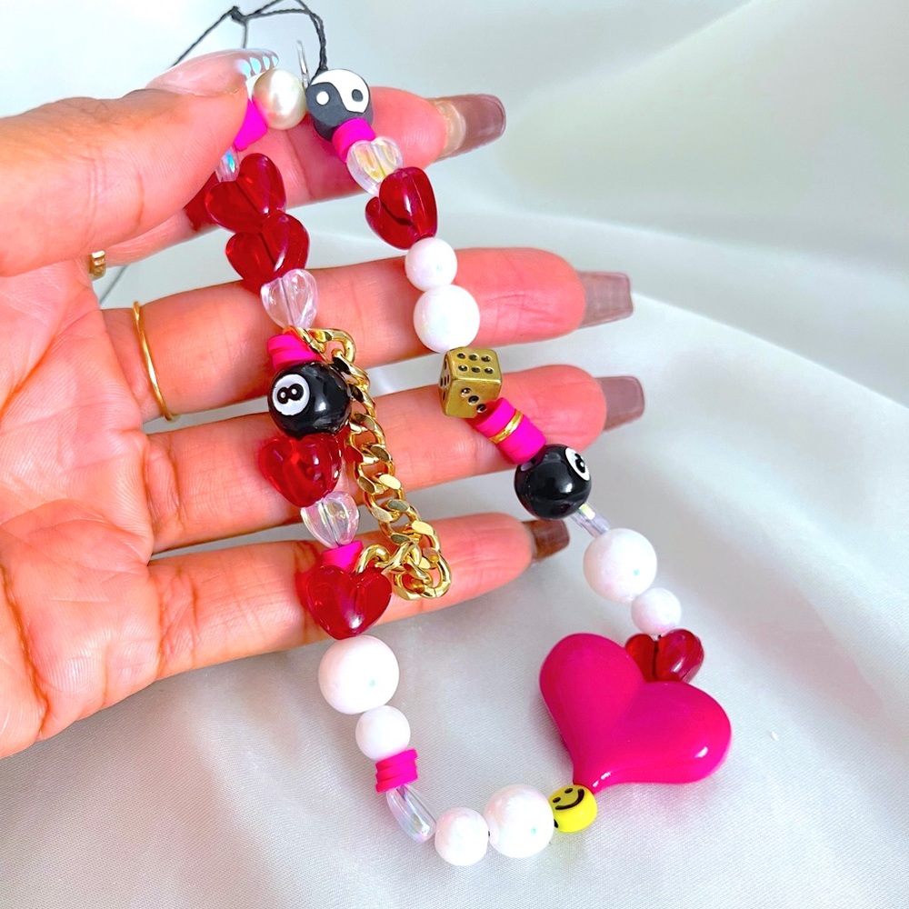 Beaded phone charm y2k aesthetic wildflower casetify